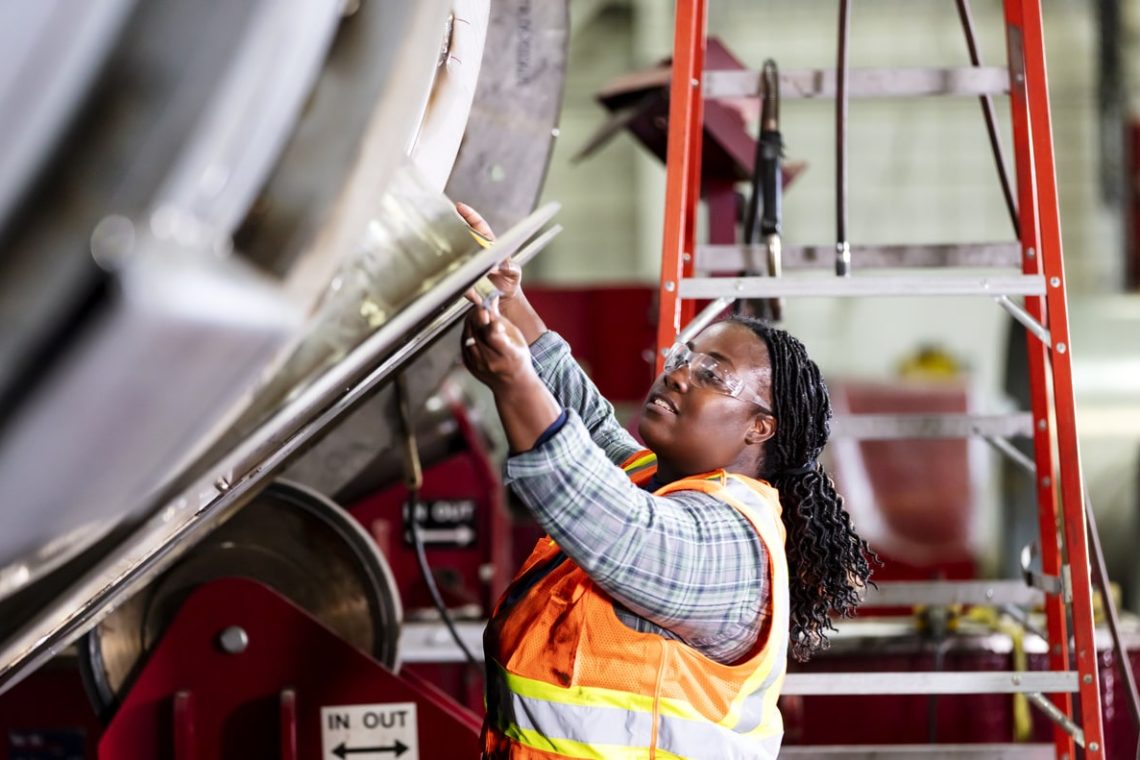 Woman working at Oil and Gas facility